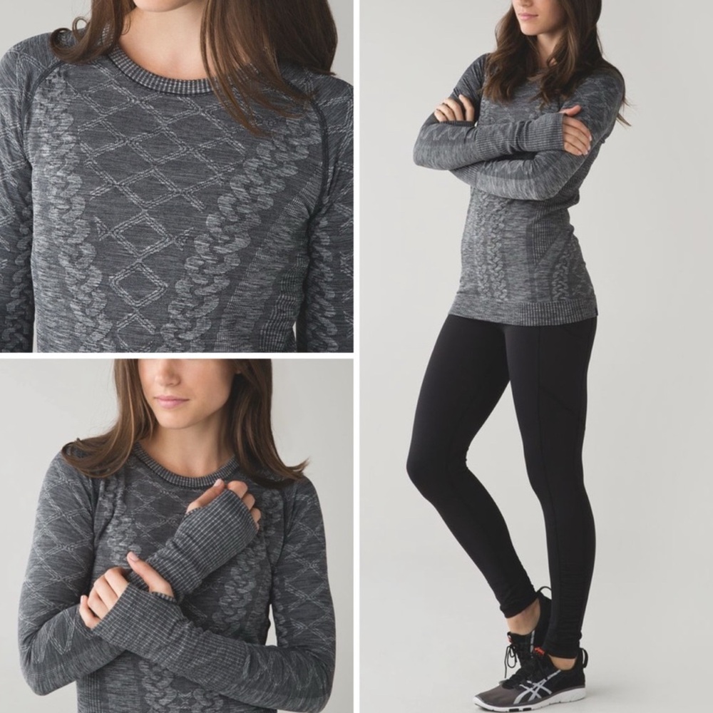 Lululemon Restless Pullover in Heathered Black Size 6